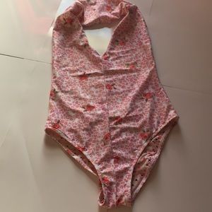 NWOT one piece bathing suit NBW pink brand new L